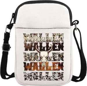 Western Bullhead Crossbody Bag Women Wild Vintage Western Rodeo Zipper Pouch Country Music Inspired Gift Western Cowboy Gift