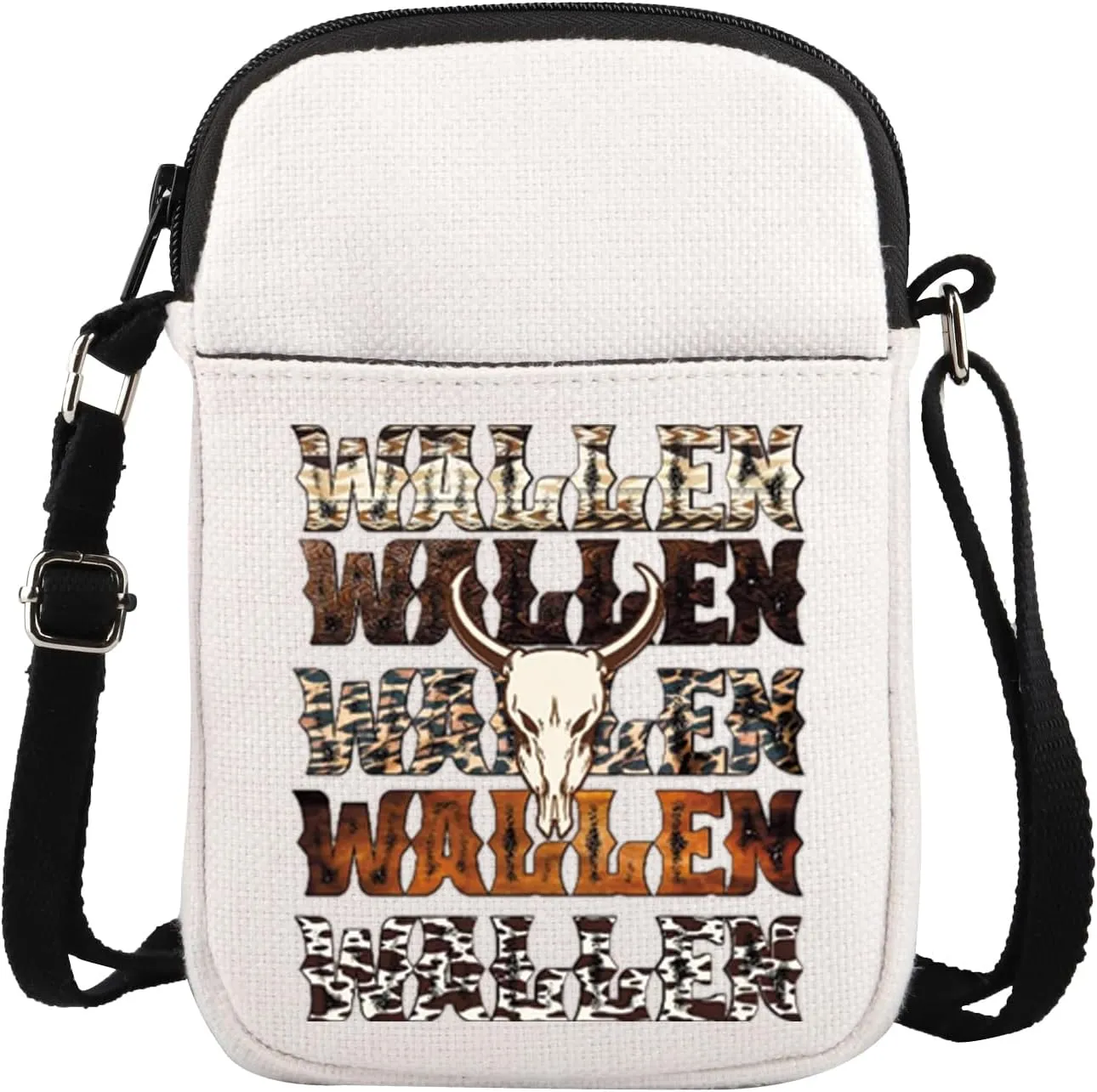 Western Bullhead Crossbody Bag Women Wild Vintage Western Rodeo Zipper Pouch Country Music Inspired Gift Western Cowboy Gift
