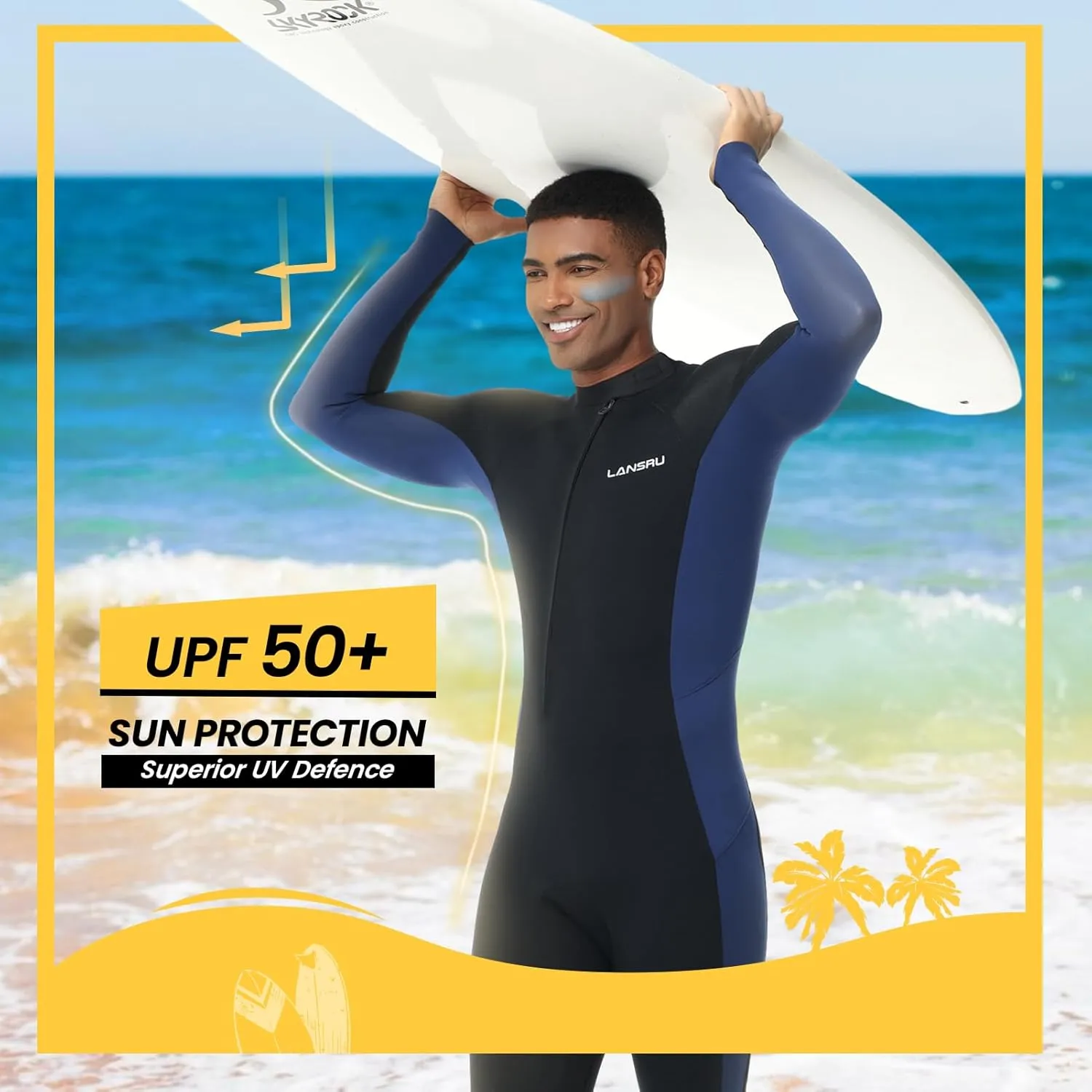Wetsuit, 5/4mm Upgrade CR Neoprene Wetsuits for Men and Women, Ideal Thermal Wet Suit in Cold Water, Front Zip for Surfing Snorkeling Diving Swimming