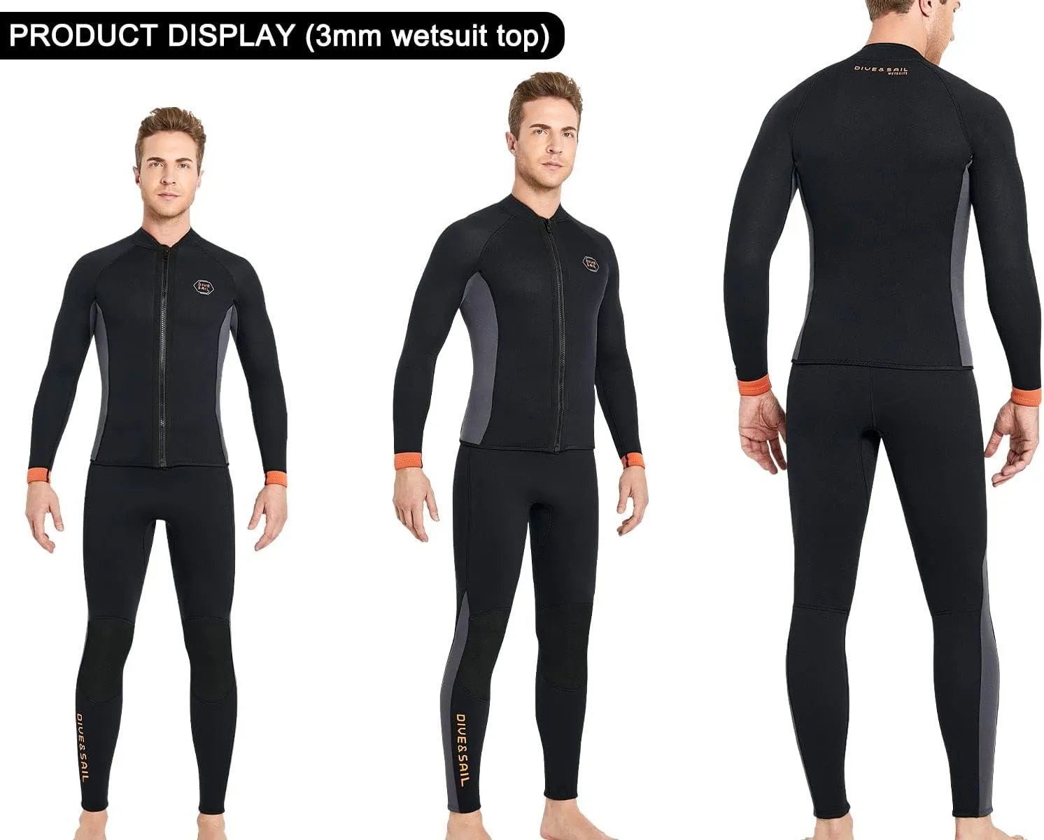 Wetsuit Pants Wetsuit Tops 3mm Neoprene Tops Pants Men and Women Surfing Pants Jacket Keep Warm for Diving Surfing Swimming Snorkeling Scuba Kayaking Pants