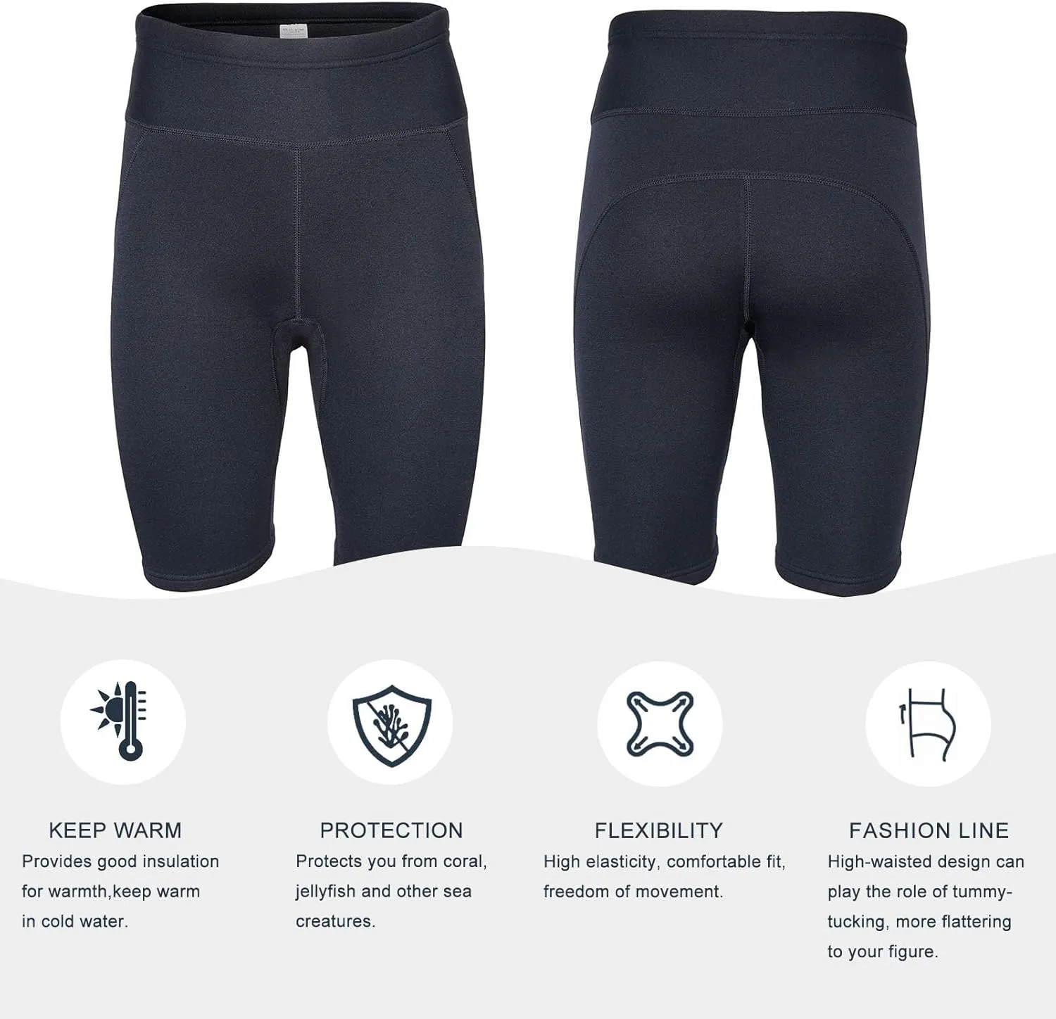 Wetsuit Shorts Neoprene Men 3mm Buoyancy Swim Pants Adult Women Sweat Wet Suit Trunks Jammers Keep Warm Water Sport Aerobics for Swimming Surfing Snorkeling Diving Kayaking Scuba