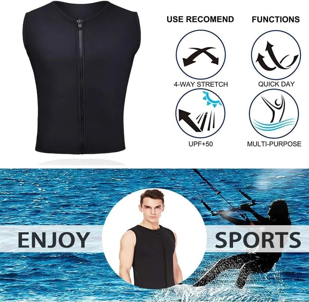 Wetsuits Top Jacket Women Men 2mm Neoprene Long Sleeve Shirt 3mm Front Zipper Vest Wet Suit Keep Warm for Adult Youth Kids Diving Surf Swim Water Sports
