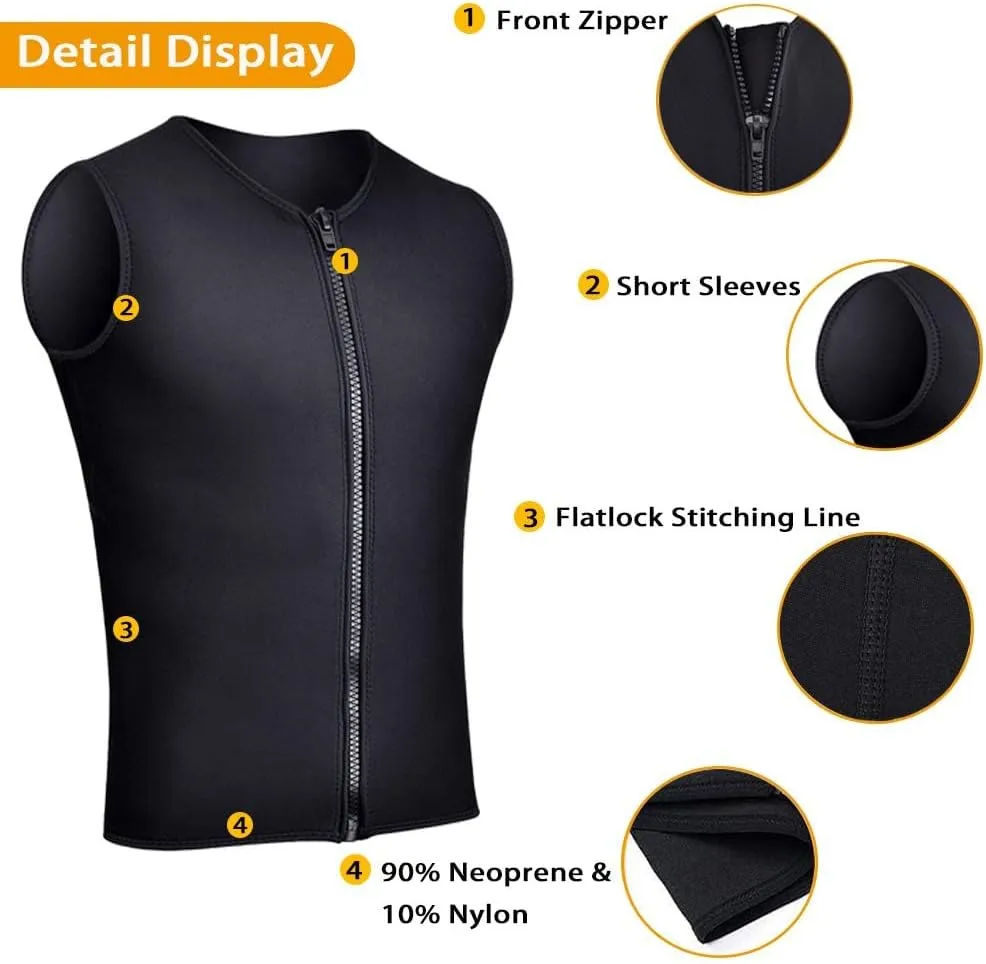 Wetsuits Top Jacket Women Men 2mm Neoprene Long Sleeve Shirt 3mm Front Zipper Vest Wet Suit Keep Warm for Adult Youth Kids Diving Surf Swim Water Sports