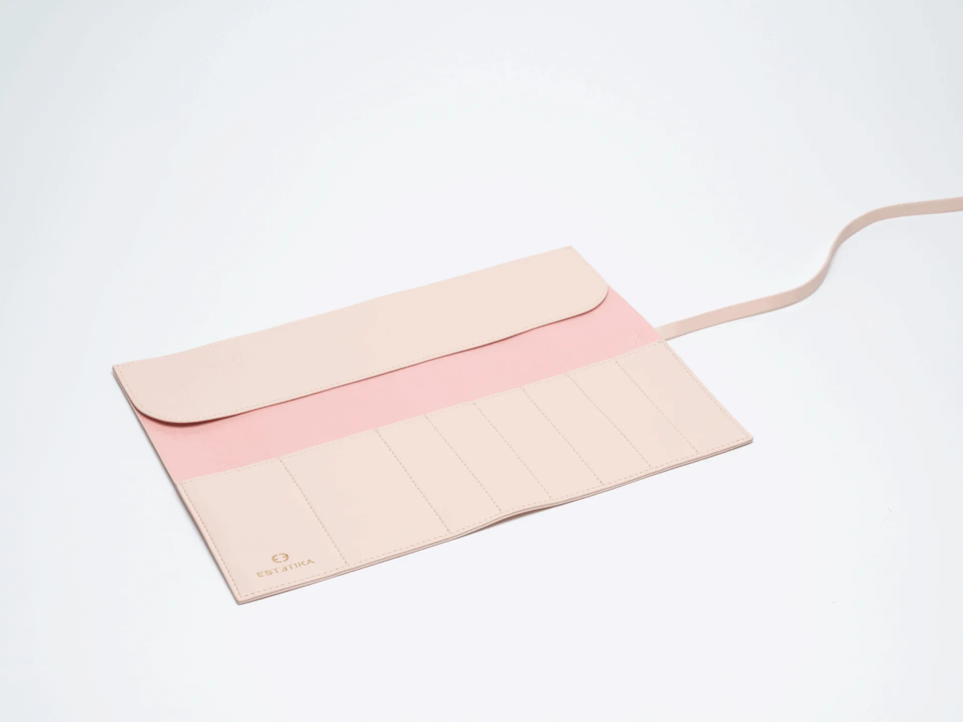 White Makeup Brush Roll Holder