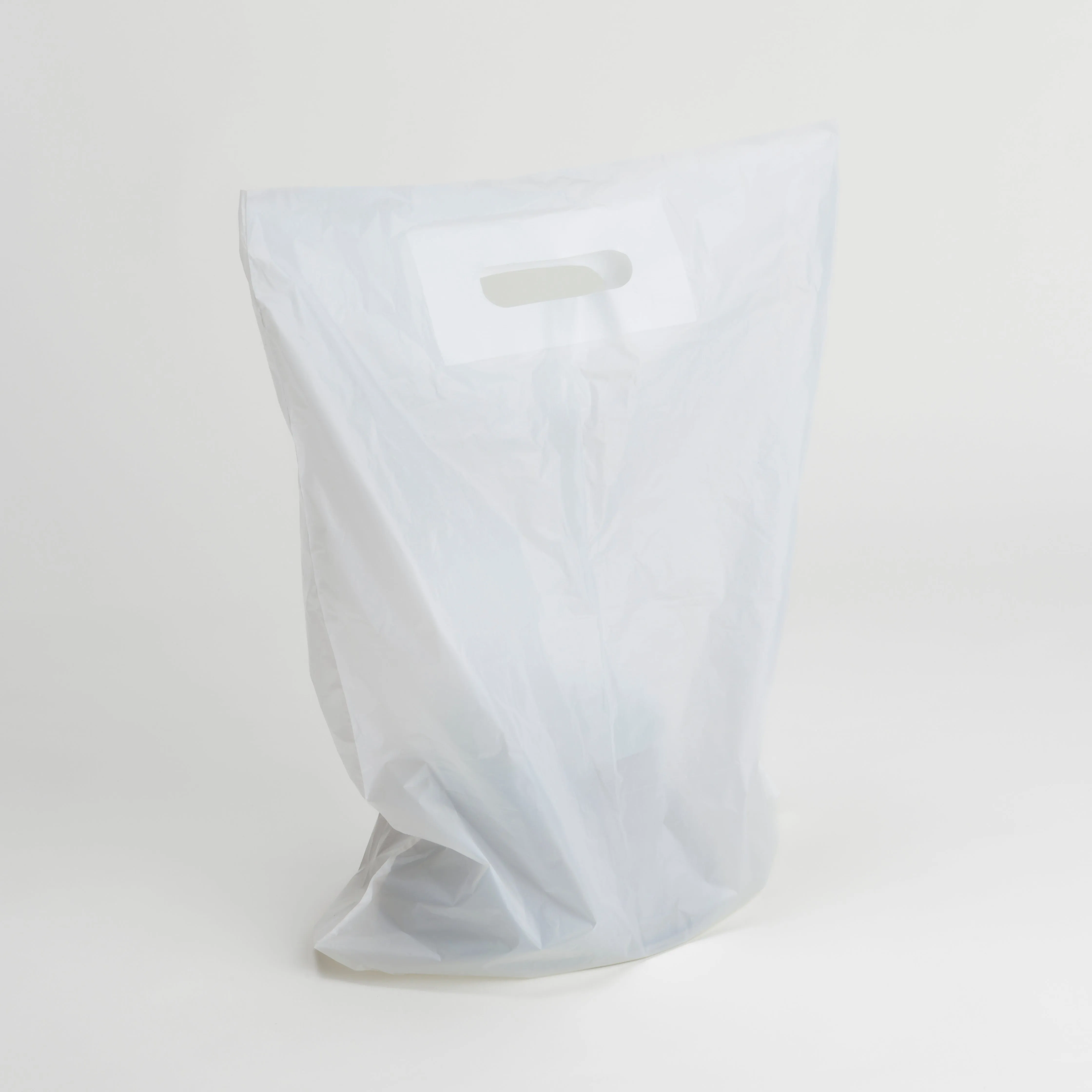 White Patch Handle Carrier Bags