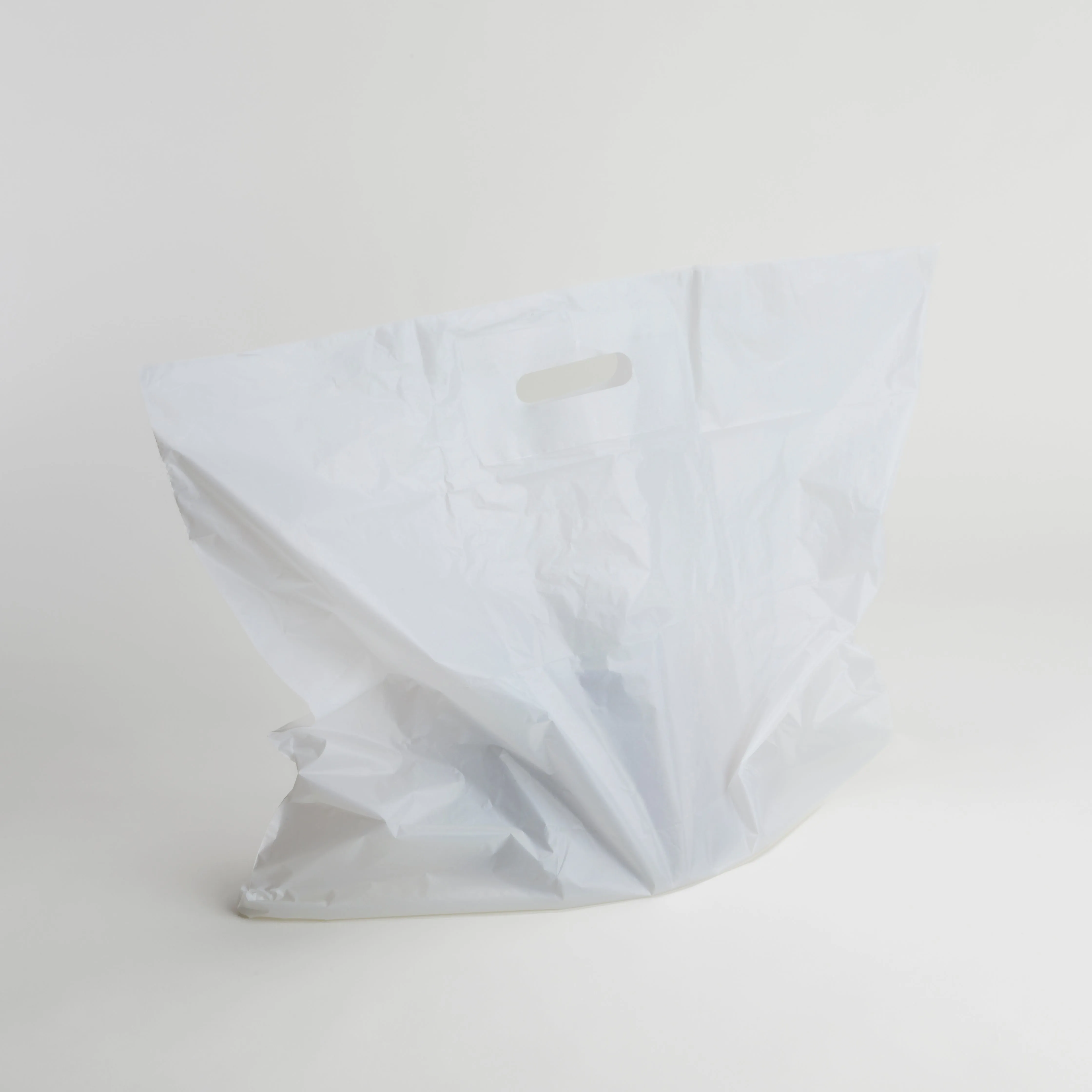 White Patch Handle Carrier Bags