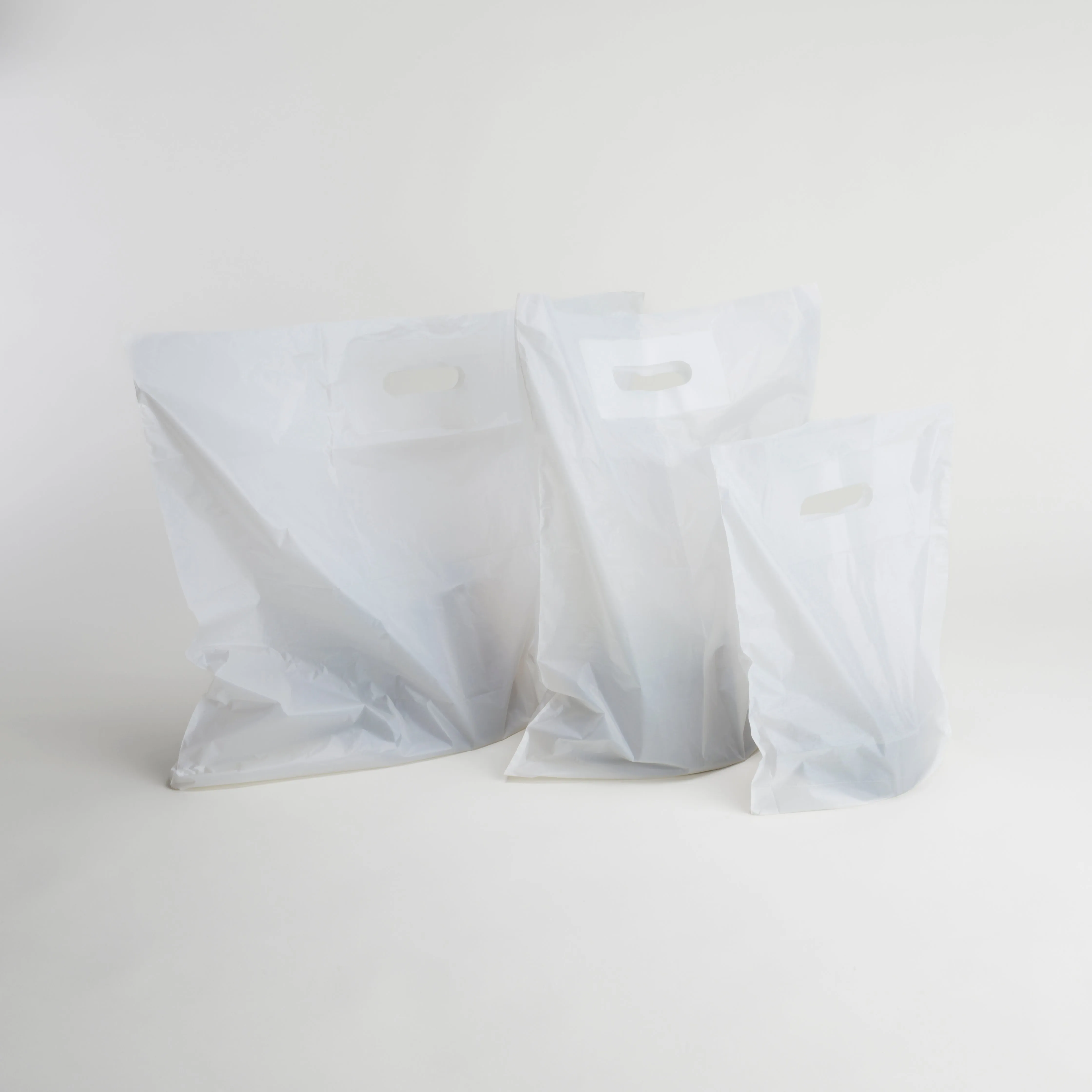 White Patch Handle Carrier Bags