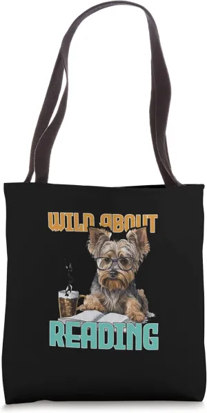 Wild About Reading Dog Edition Book Lover Tote Bag