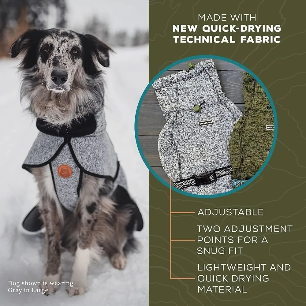 Wilderdog Fleece Dog Jacket with Neoprene Neck Gaiter - Small - Pacific Blue