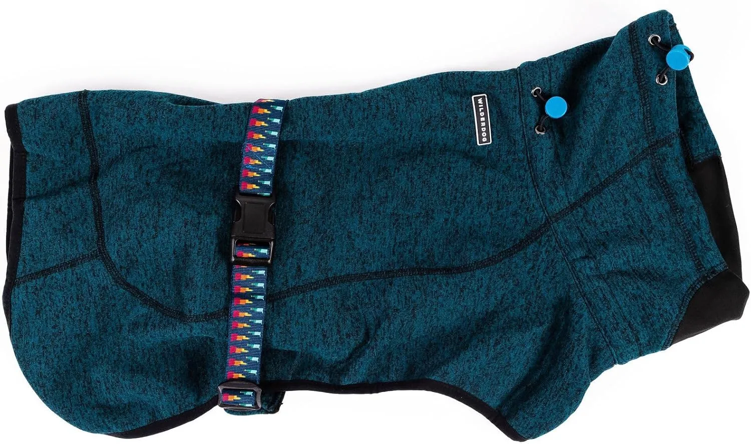 Wilderdog Fleece Dog Jacket with Neoprene Neck Gaiter - Small - Pacific Blue