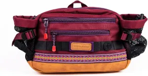 Wilderdog Mega Hip Pack with 3-Liter Capacity, Two Mesh Water Bottle Pockets, Interior Key Loops, Adjustable Straps, and Poop Bag Dispenser (Huckleberry)