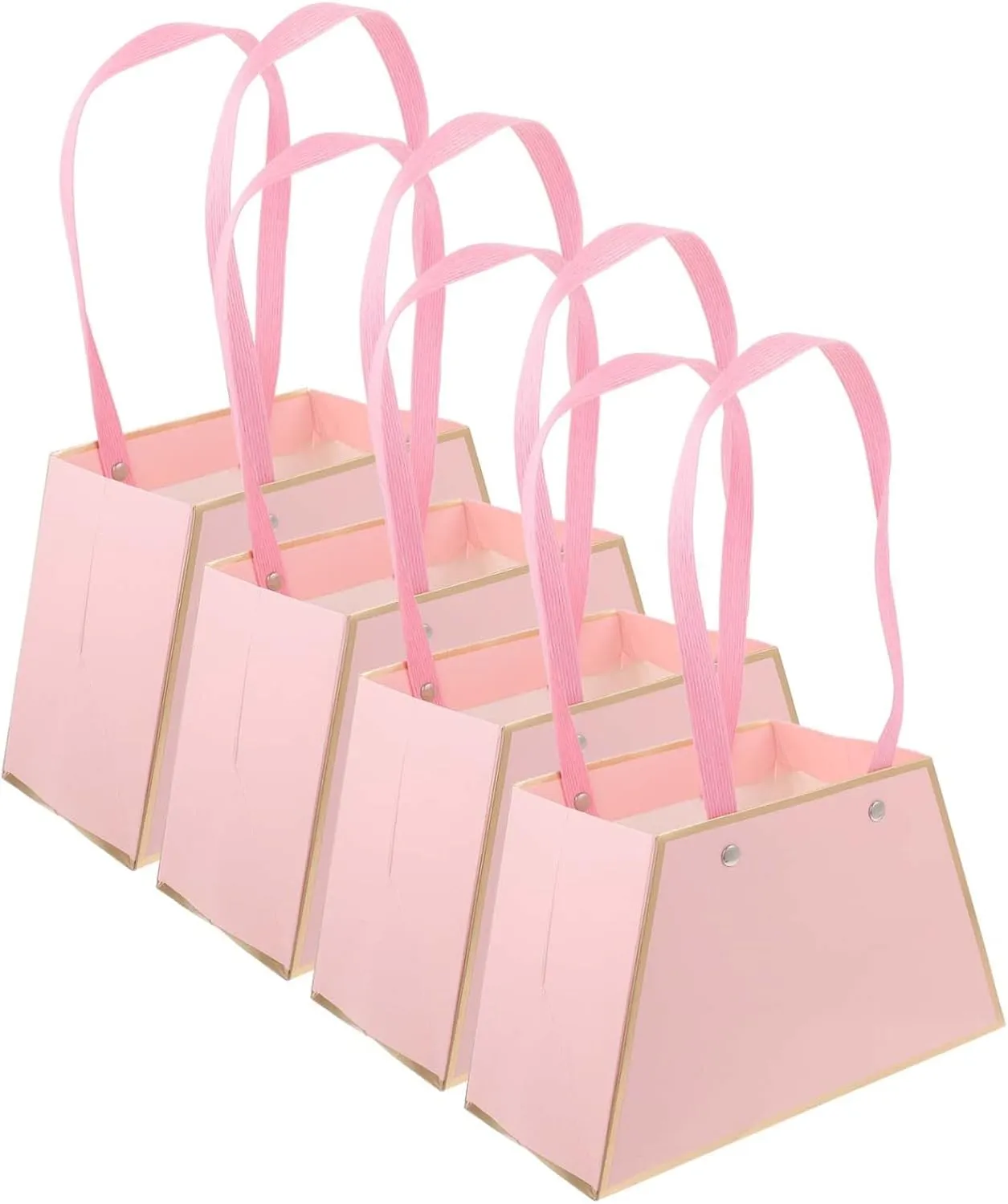 WOFASHPURET Floral Box Pcs Handbag Flower Arrangement Large Handles Wedding Bridal Party Favor Pouches Floral Bouquet Supplies