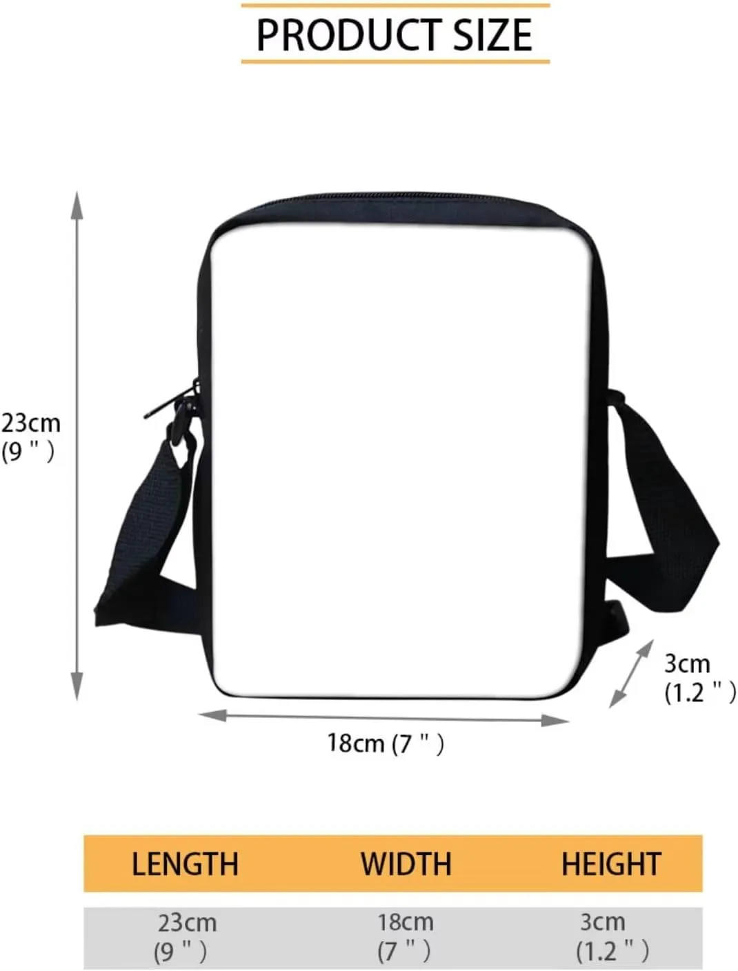 Wolf Crossbody Bag Men American Flag Small Messenger Bag Canvas Tote Bag Large Capacity Tops Purse Cellphone Case