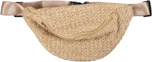 Women Straw Waist Bag Imitation Woven Crossbody Chest Pouch Handmade Boho Travel Beach Bag