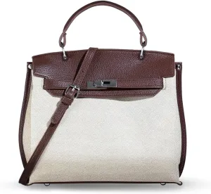 Women Top Handle Satchel Purse Handbag Designer Crossbody Tote Bag Trendy Canvas Shoulder Bag with 2 Detachable Straps