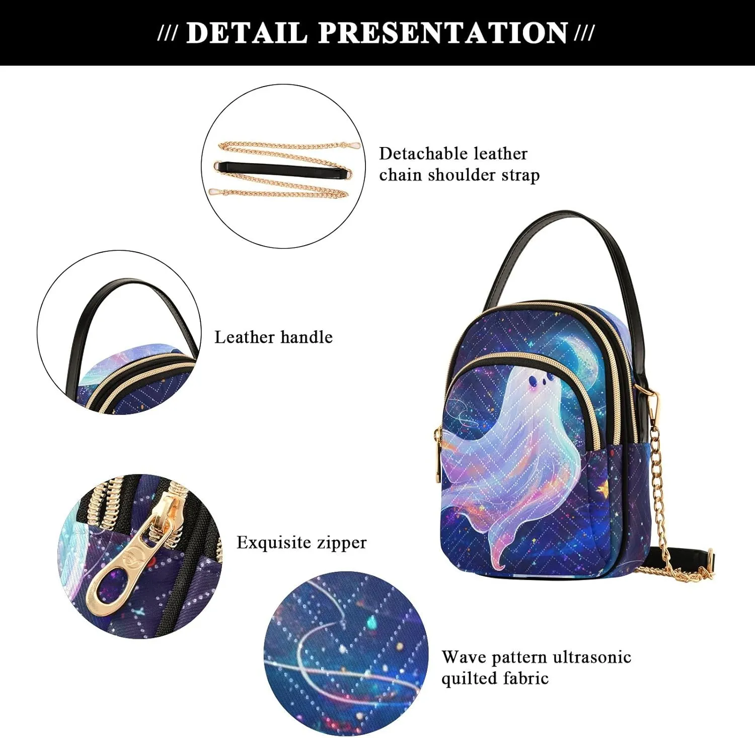 Womens Bags Crossbody Chain Strap Quilted Crossbody Bag