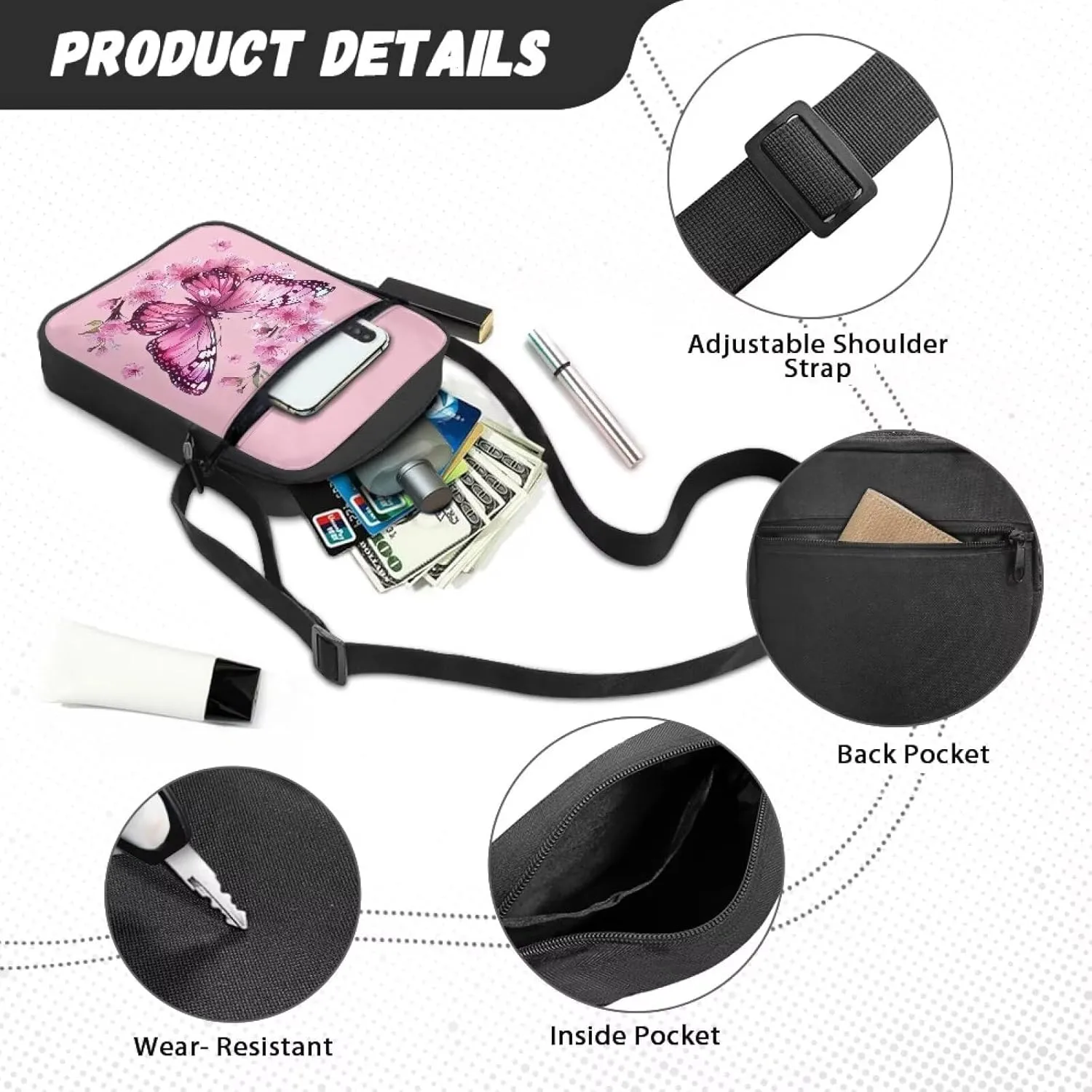 Womens Crossbody Bag Cell Phone Purse Wallet Small Shoulder Handbag for Workout Travel Gym
