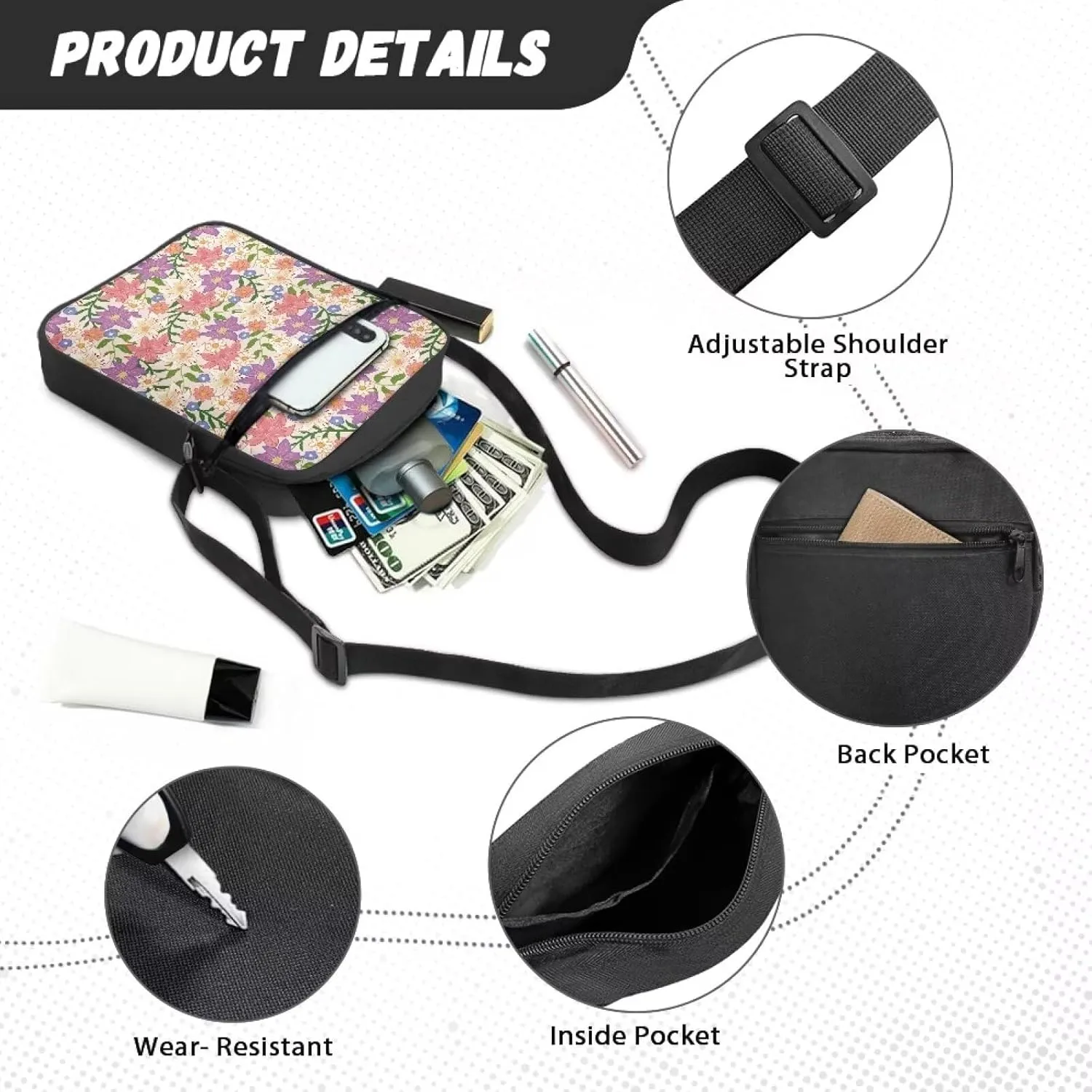 Womens Crossbody Bag Cell Phone Purse Wallet Small Shoulder Handbag for Workout Travel Gym
