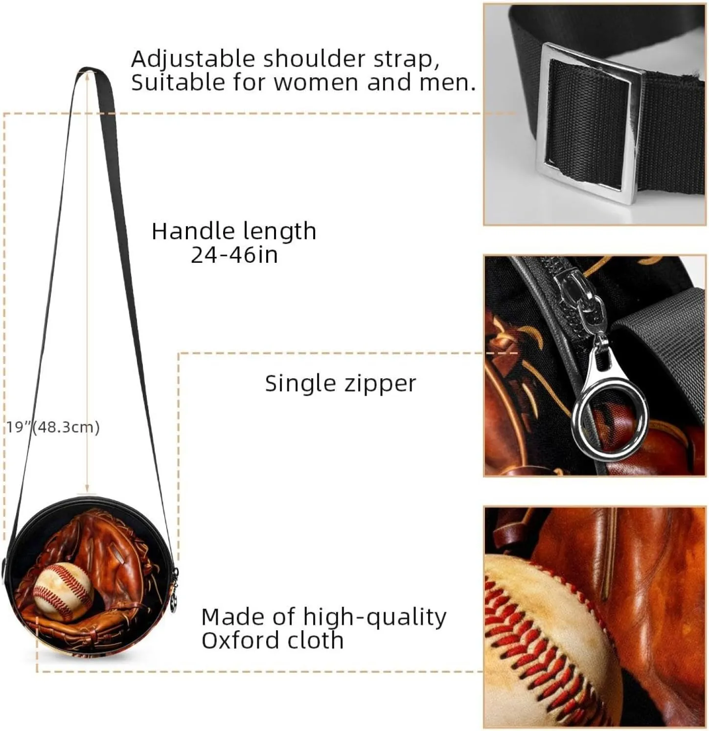 Women's Crossbody Handbags, Travel Purse, Cross Body Bag, animal tiger