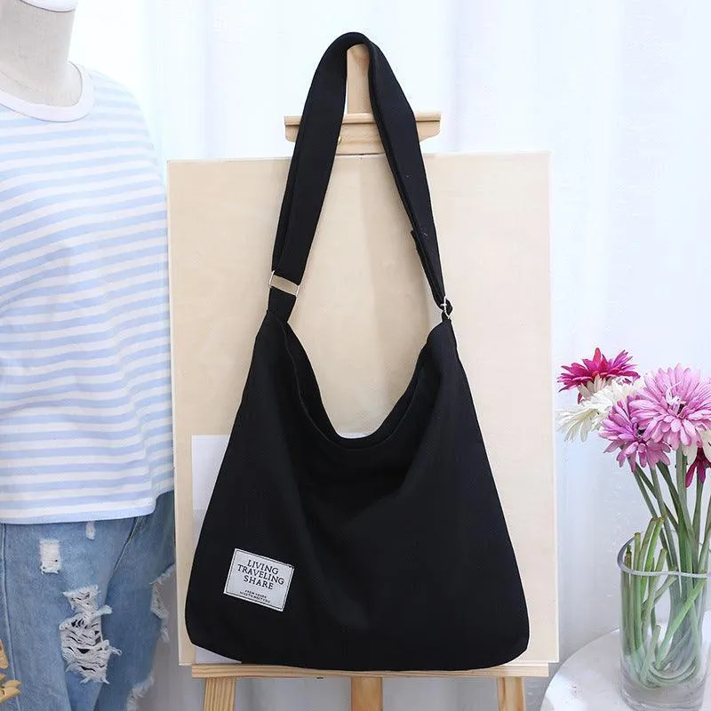 Womens Large Canvas Handbag Ladies Travel Messenger Shoulder Bag Hobo Tote Purse