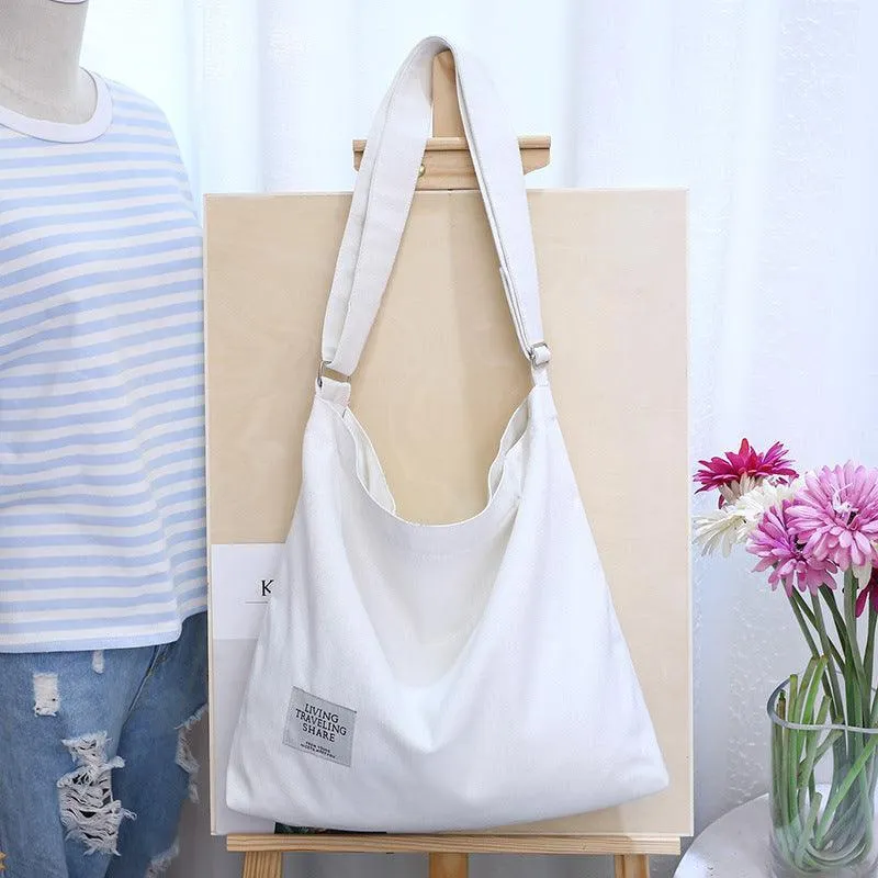 Womens Large Canvas Handbag Ladies Travel Messenger Shoulder Bag Hobo Tote Purse