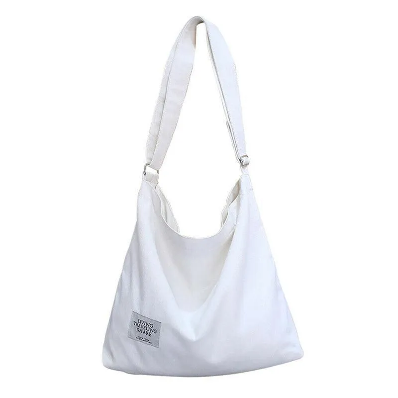 Womens Large Canvas Handbag Ladies Travel Messenger Shoulder Bag Hobo Tote Purse