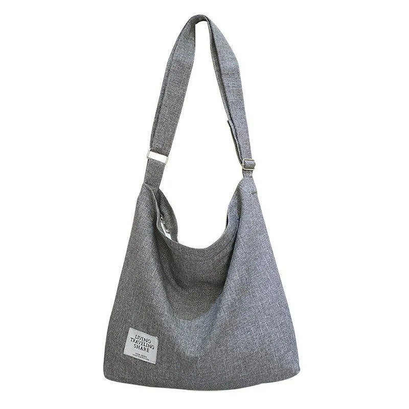 Womens Large Canvas Handbag Ladies Travel Messenger Shoulder Bag Hobo Tote Purse