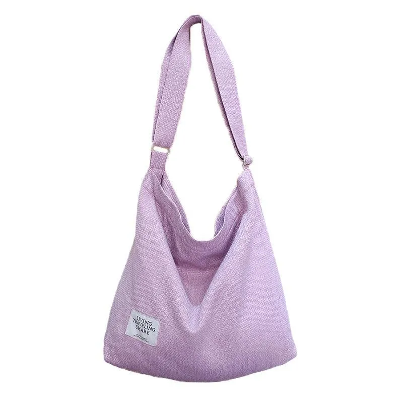 Womens Large Canvas Handbag Ladies Travel Messenger Shoulder Bag Hobo Tote Purse