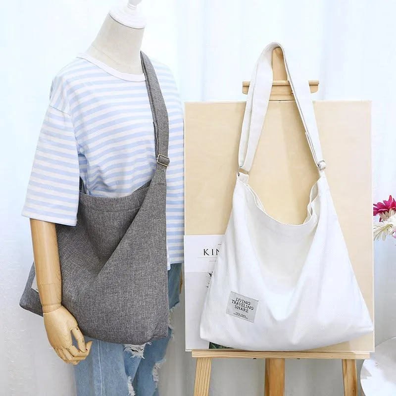 Womens Large Canvas Handbag Ladies Travel Messenger Shoulder Bag Hobo Tote Purse