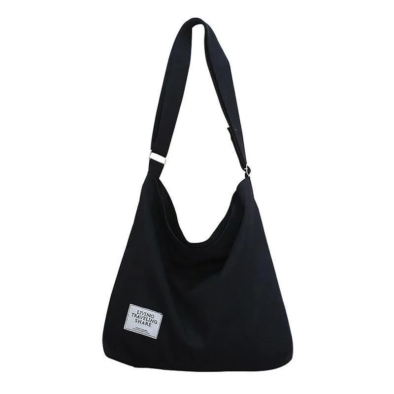 Womens Large Canvas Handbag Ladies Travel Messenger Shoulder Bag Hobo Tote Purse