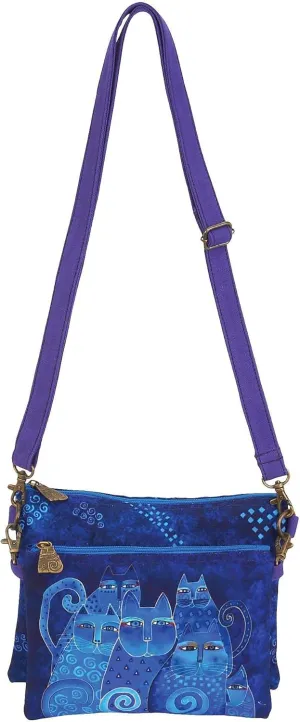 Women's Laurel Burch, Indigo Cat Crossbody