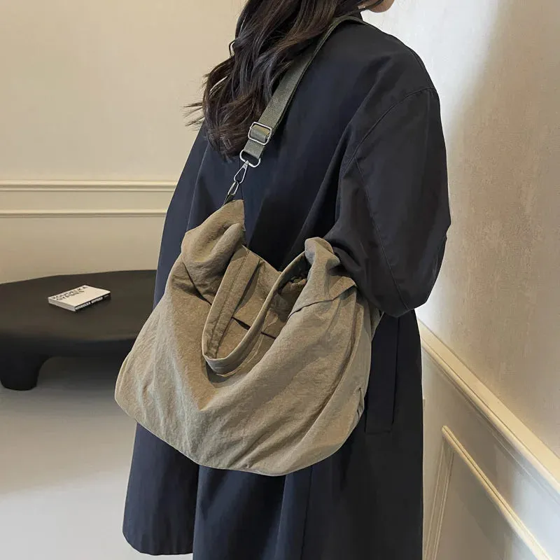 Women's Tote Handbag & Crossbody Shoulder Bag – Large Nylon Waterproof Hobo Bag with Adjustable Strap