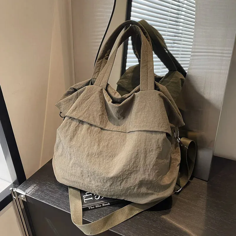 Women's Tote Handbag & Crossbody Shoulder Bag – Large Nylon Waterproof Hobo Bag with Adjustable Strap