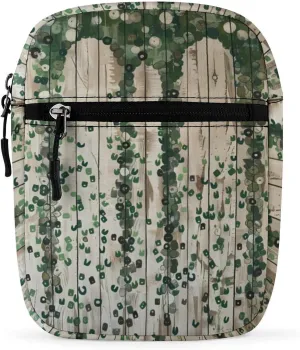 Wood Horseshoe Small Crossbody Bag Casual Belt Bag Sling Purse for Travel Hiking