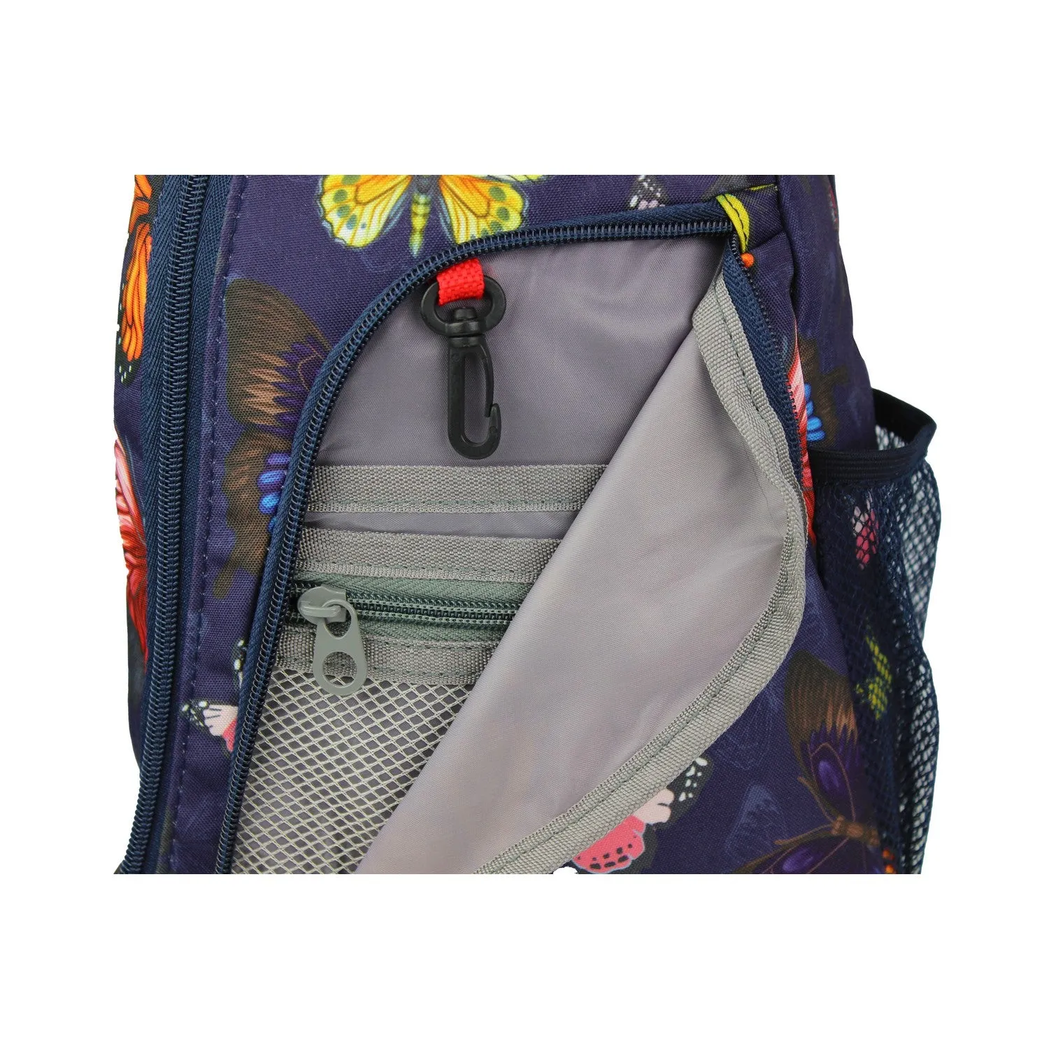 World Traveler Butterfly 14" Sling Crossbody Backpack Bag
