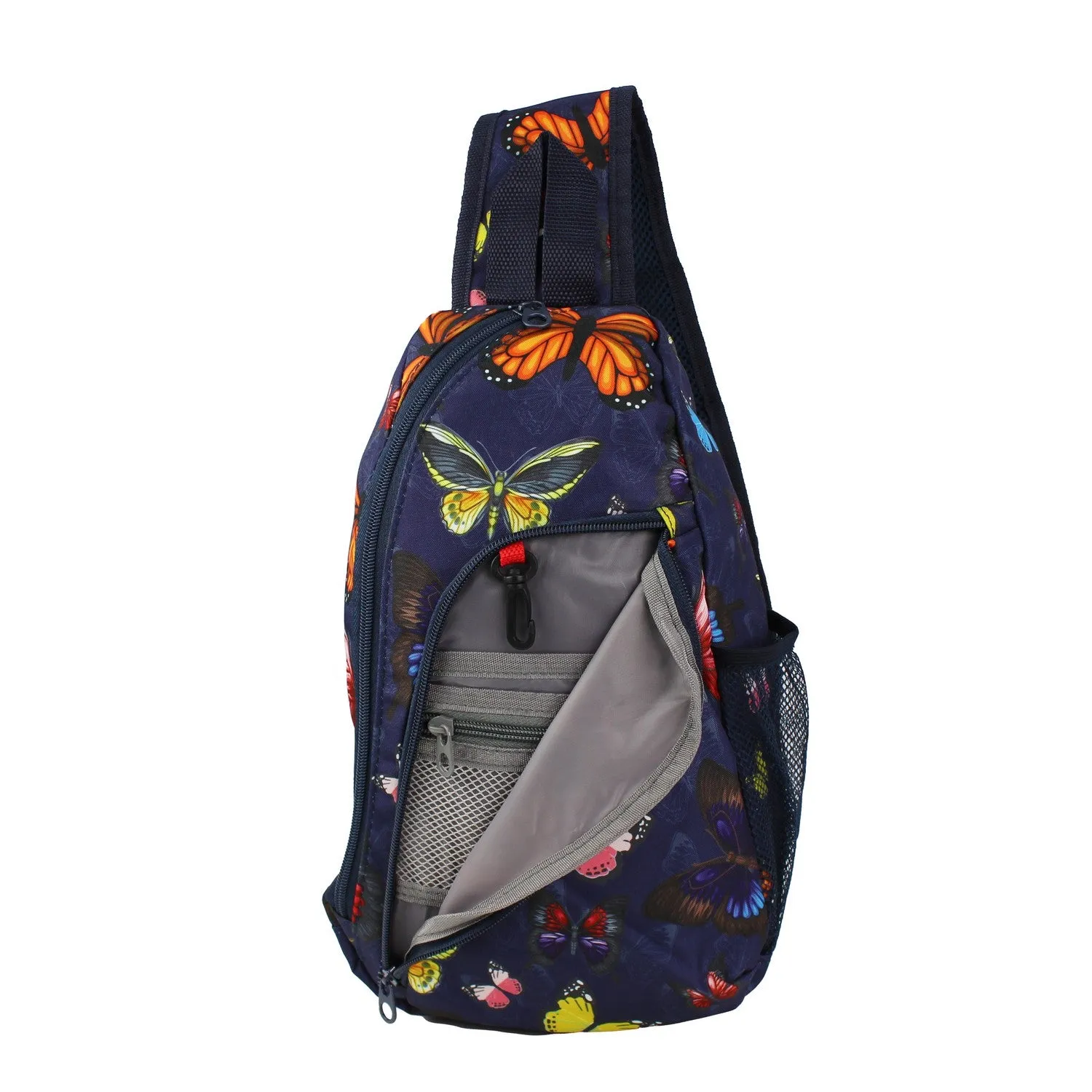 World Traveler Butterfly 14" Sling Crossbody Backpack Bag