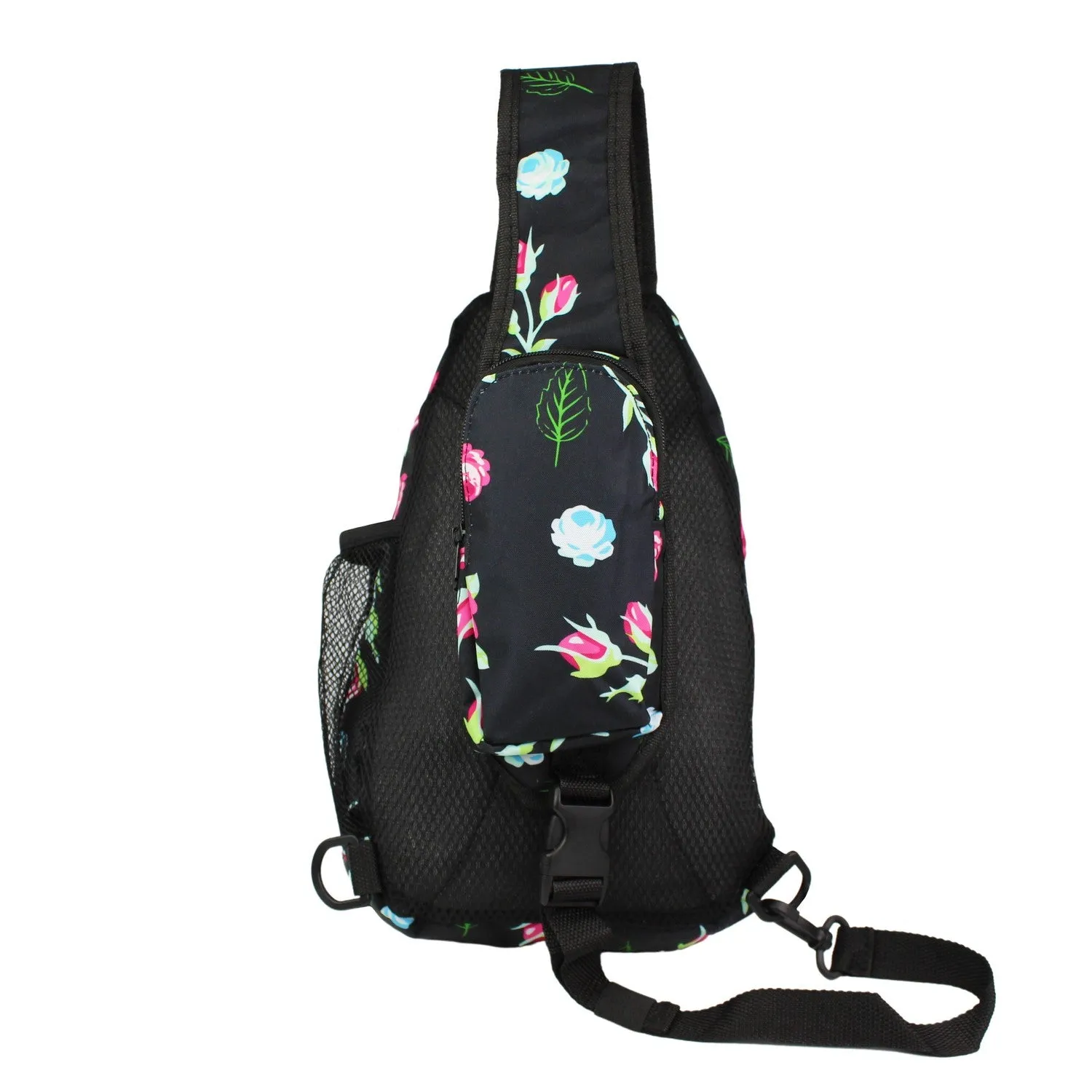 World Traveler Floral 14" Sling Crossbody Backpack Bag