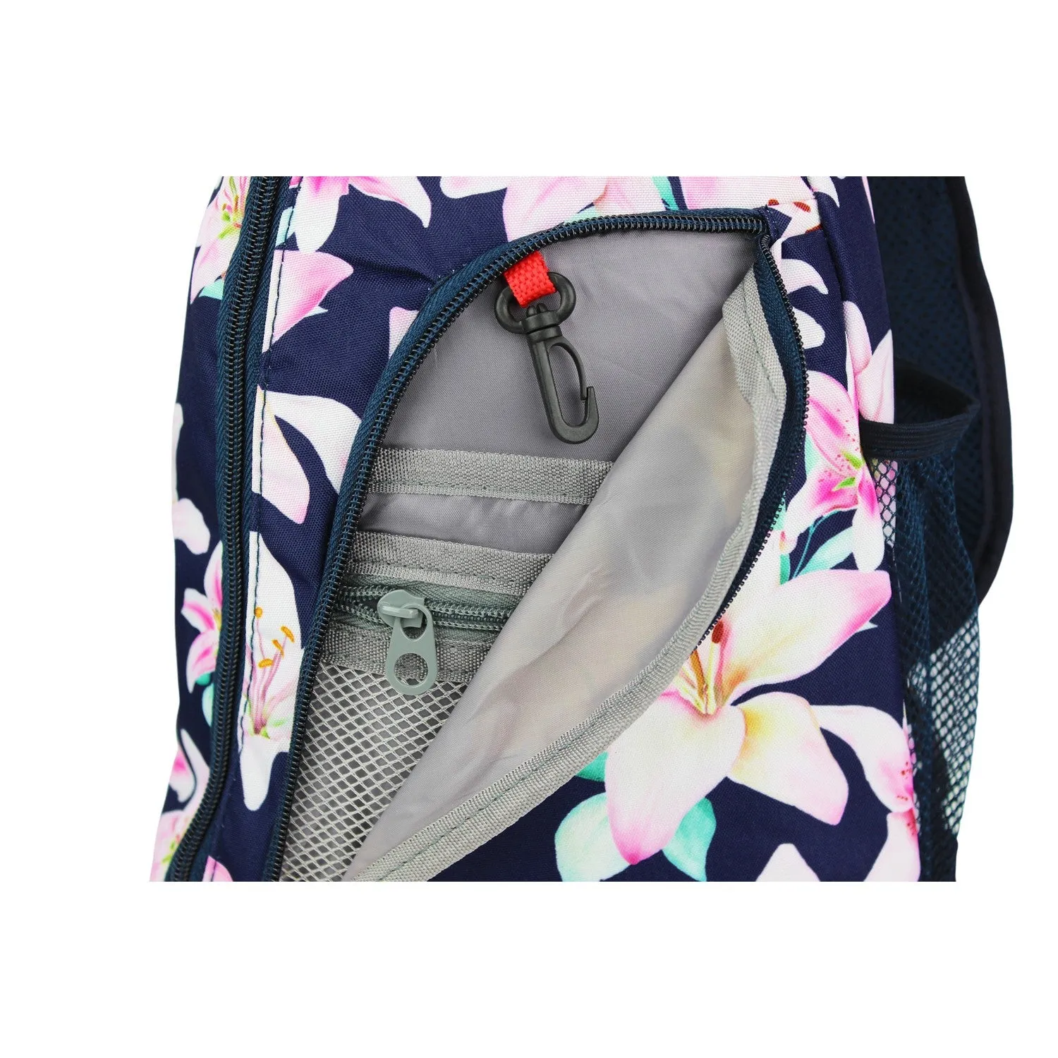 World Traveler Floral 14" Sling Crossbody Backpack Bag