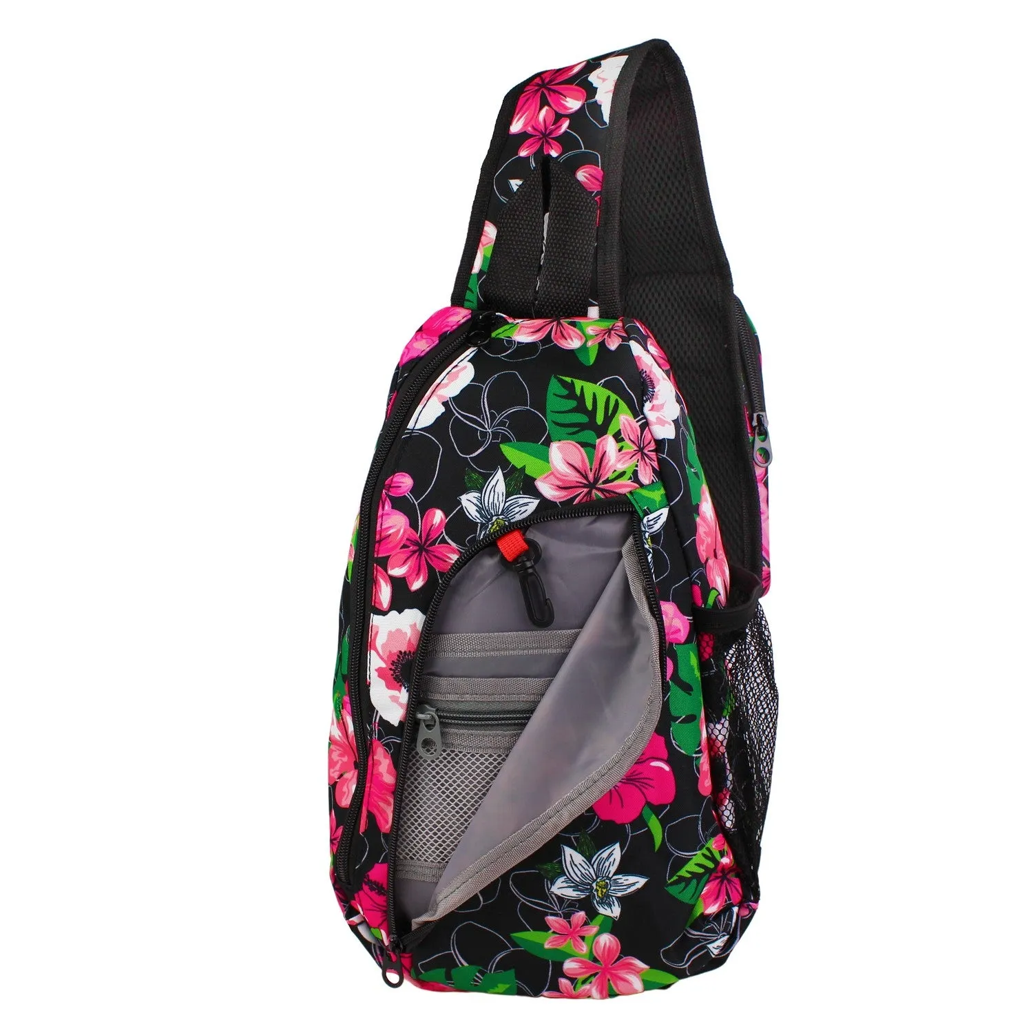 World Traveler Floral 14" Sling Crossbody Backpack Bag
