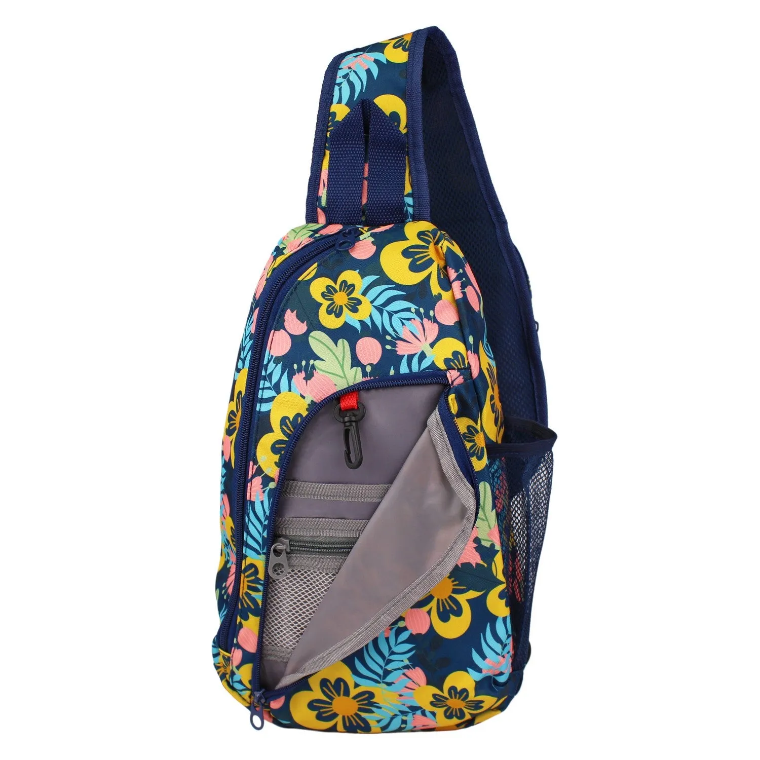 World Traveler Floral 14" Sling Crossbody Backpack Bag