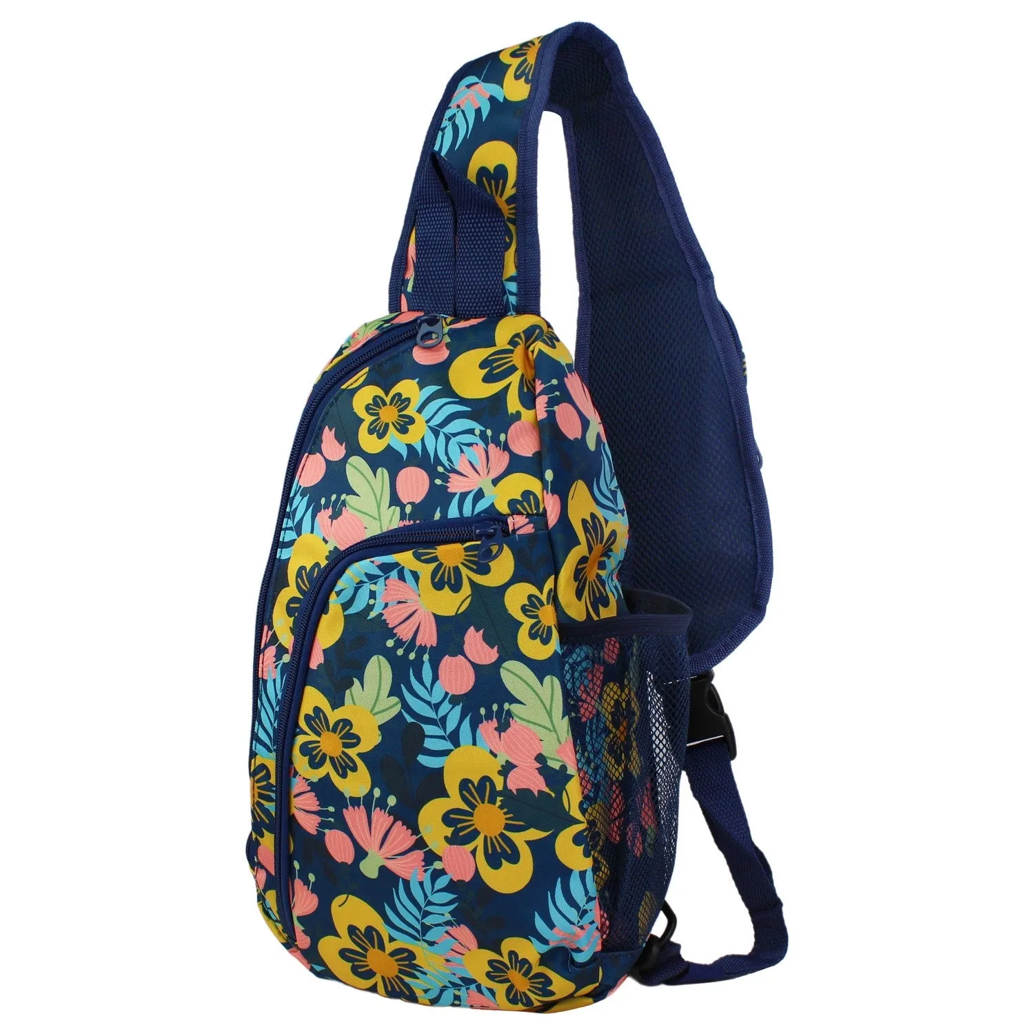 World Traveler Floral 14" Sling Crossbody Backpack Bag