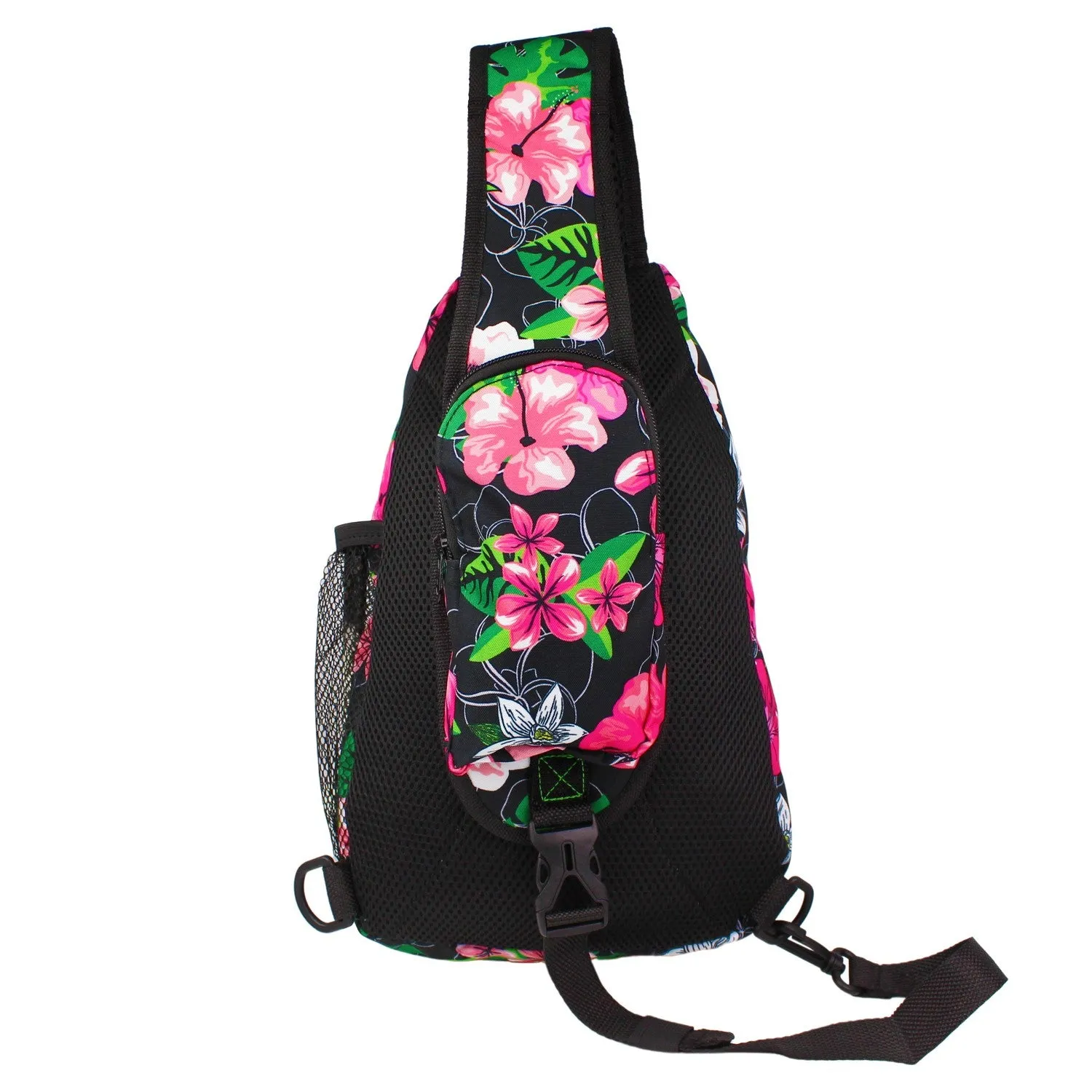 World Traveler Floral 14" Sling Crossbody Backpack Bag