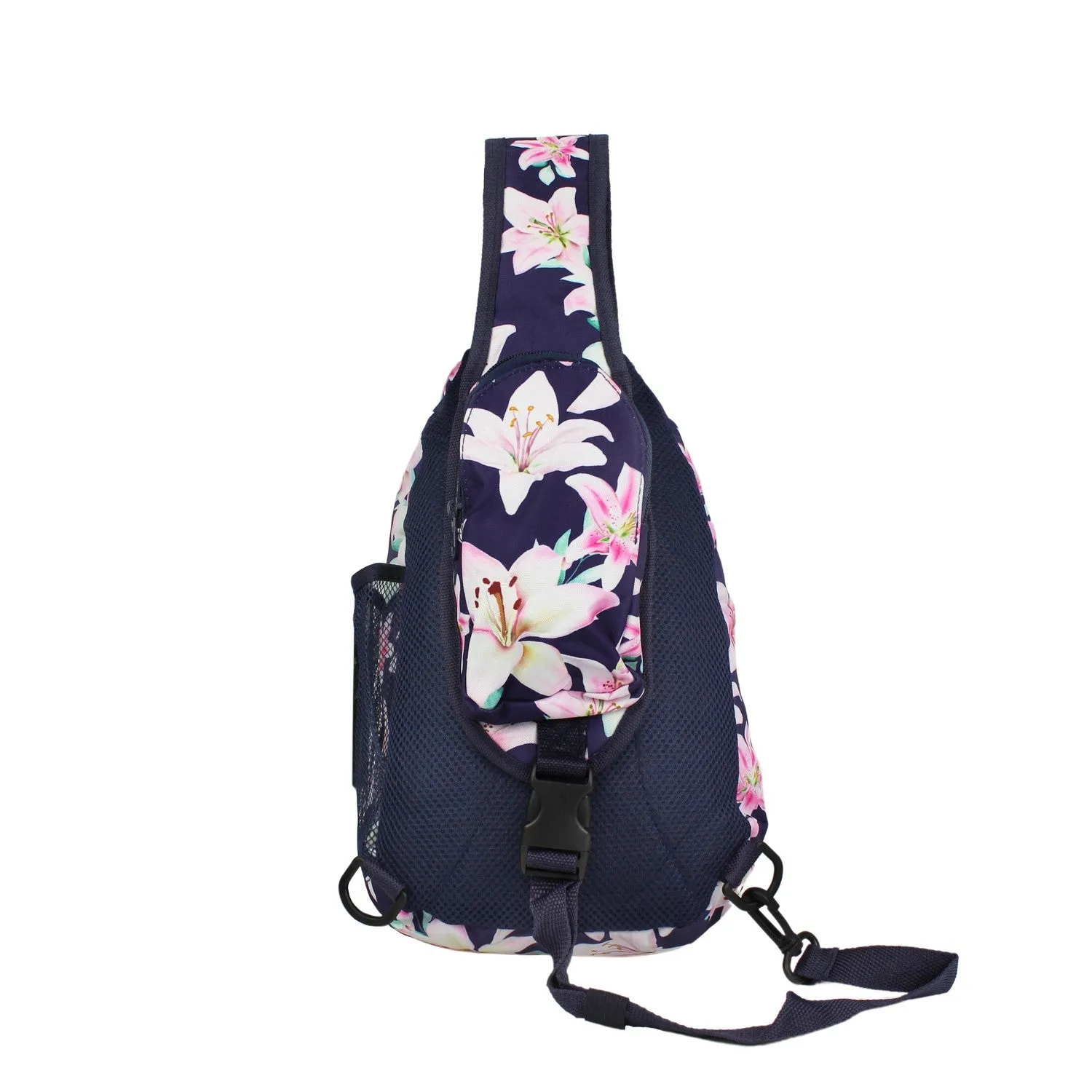 World Traveler Floral 14" Sling Crossbody Backpack Bag