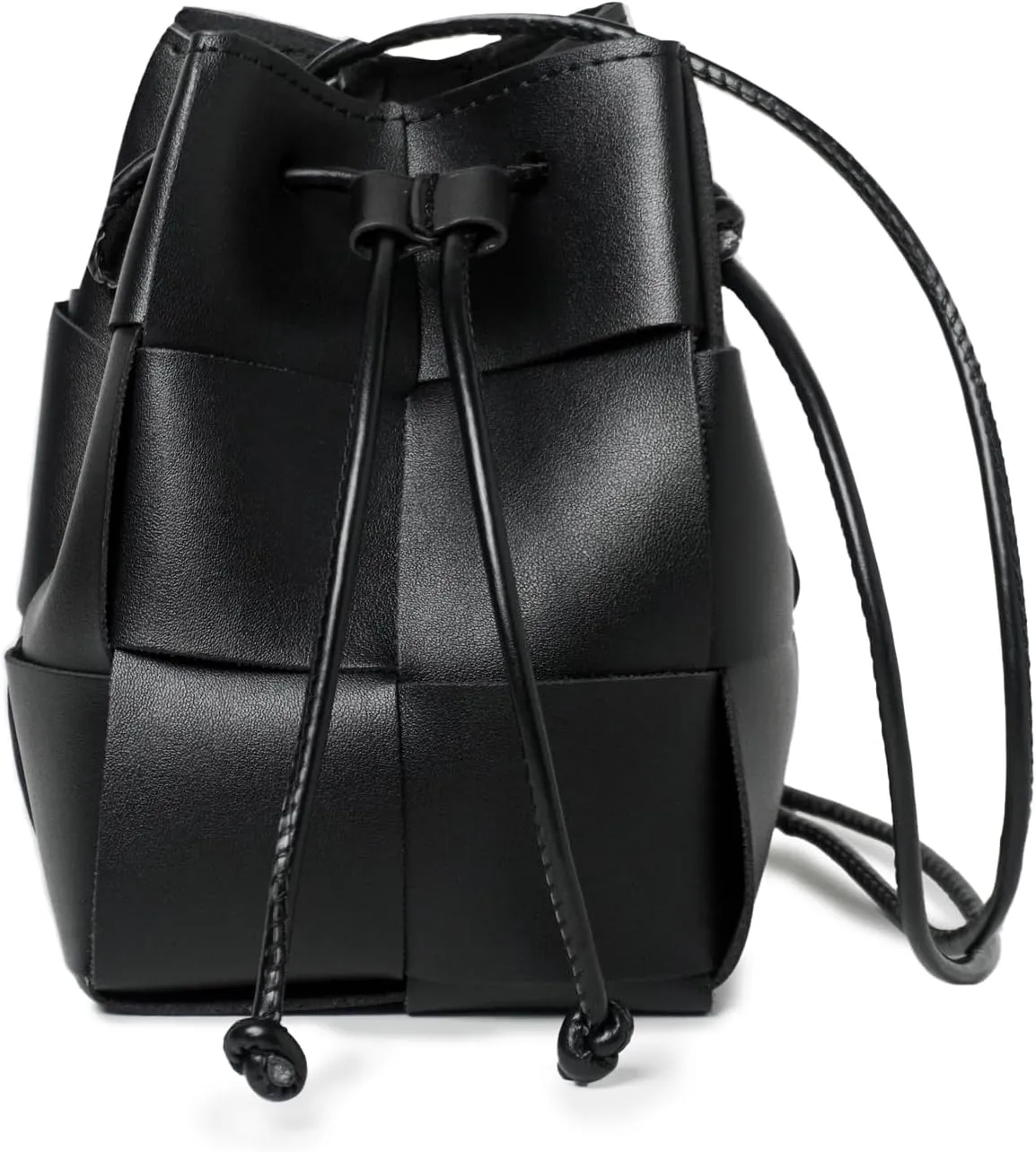 Woven Vegan Leather Pouch Crossbody Bag, Shoulder Bag