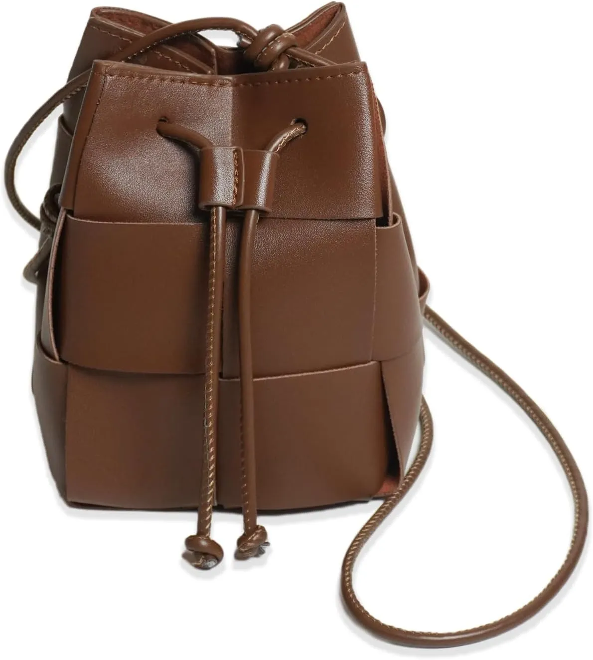Woven Vegan Leather Pouch Crossbody Bag, Shoulder Bag