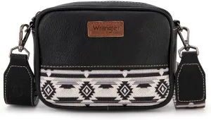 Wrangler Crossbody Bag for Women Aztec Mini Crossover Purse with Guitar Strap