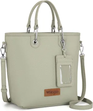 Wrangler Tote Bag for Women Casual Work Top-handle Handbag with Card Holder