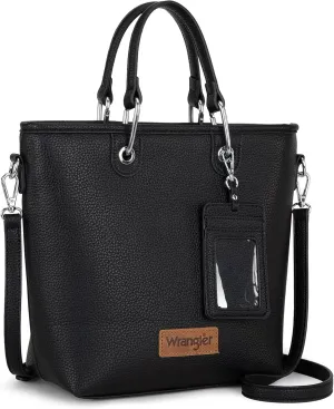 Wrangler Tote Bag for Women Casual Work Top-handle Handbag with Card Holder