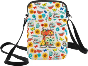 WZMPA Pioneer Crossbody Bag Cooking Lovers Gift Born To Be A Pioneer Makeup Zipper Pouch Bag Cooking Merch