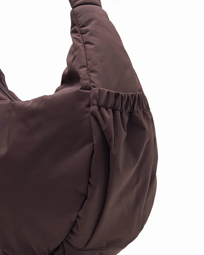 XL POSH CRESCENT BAG IN CHOCO